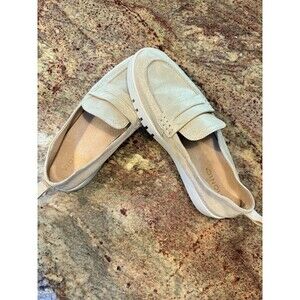 VIONIC Chantel Penny Loafer Women's 9.5 W  Sand Suede Slip-On Sneaker RT$130